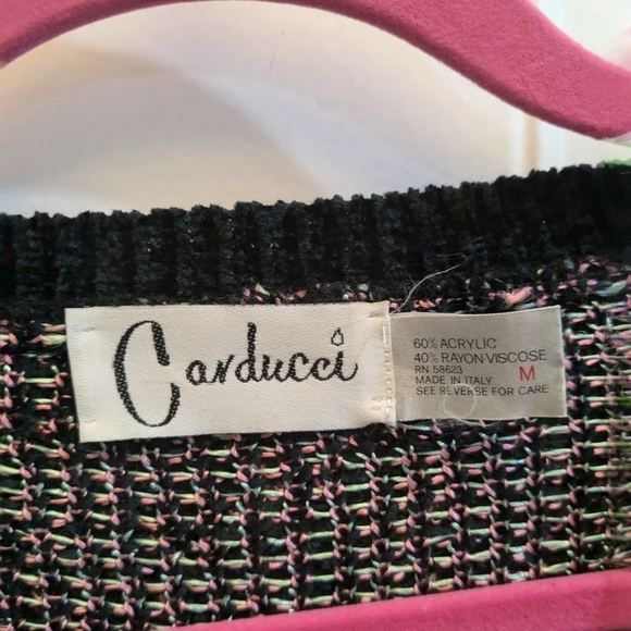 Vintage Carducci Patterned Sweater - Picture 2 of 3